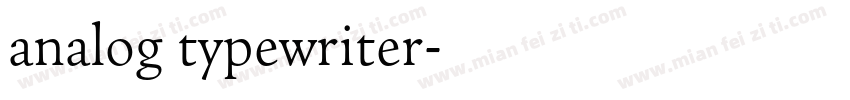 analog typewriter字体转换